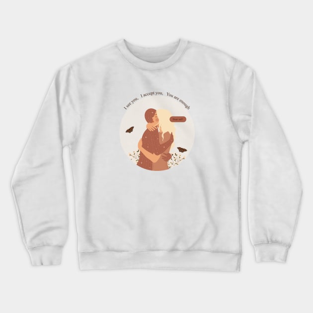 Note to self Crewneck Sweatshirt by Minimal Artistic